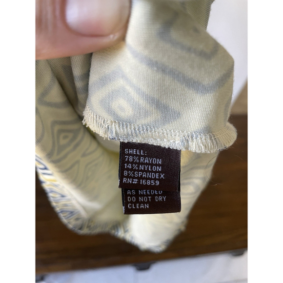 NWT J. McLaughlin Devon sleeveless crewneck fitted navy gold diamond midi sz M - Picture 8 of 9